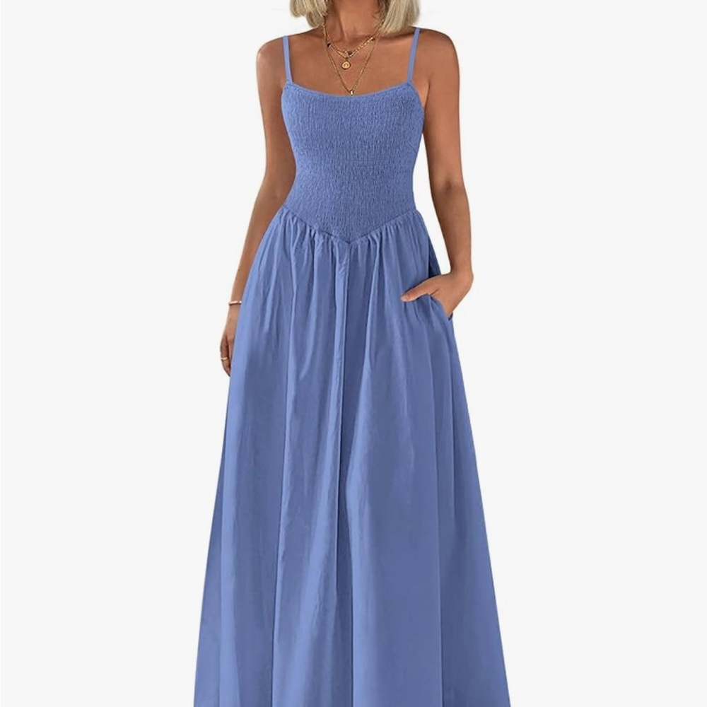 Elegant Blue Maxi Dress